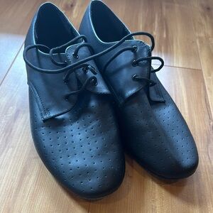 Classic Black Men's dance /Dress Shoes- suede sole